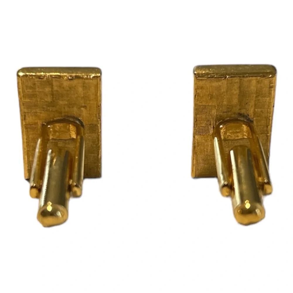Two tone rectangle shaped cufflinks